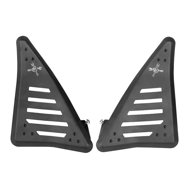 Slash Cut Side Panel Cover Set Left & Right Black For Honda: 21-22 Rebel CMX1100
