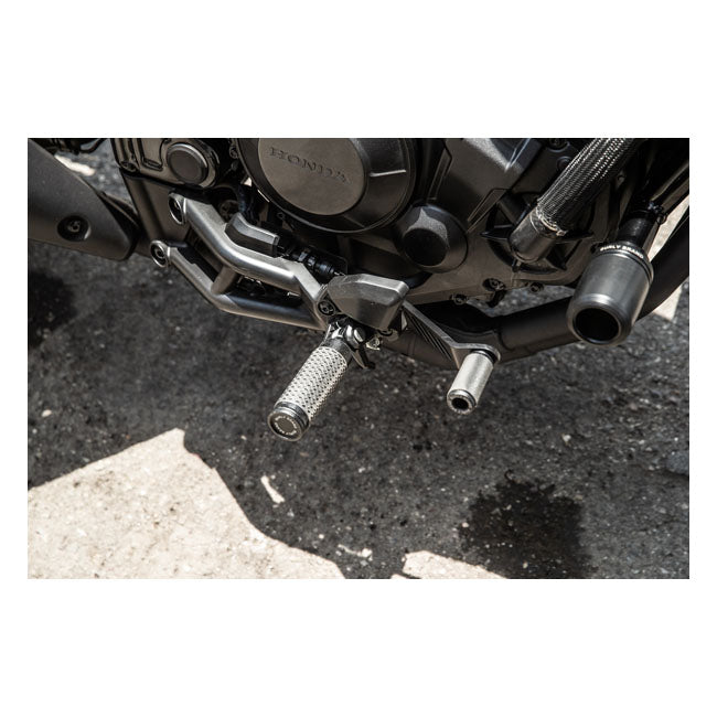 Slash Cut Rider Foot Peg Set Black For Honda: 21-22 Rebel CMX1100