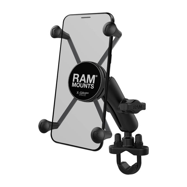 X-Grip Phone Mount With U-Bolt Base Large Phones - Medium Socket Arm