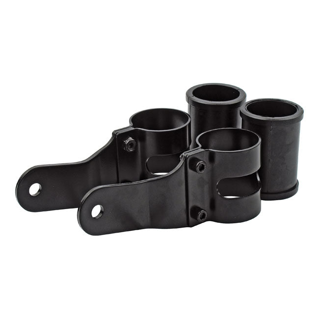 Universal Basic Headlamp Bracket Assembly Matt Black - 38-42mm
