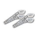 Fingers Adjustable Headlamp Bracket Assembly Chrome - Long 35-37mm