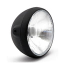 British Style Headlamp Matt Black - 7 Inch
