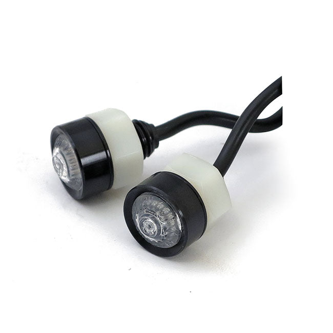 Mono LED Turn Signals Black Clear Lens