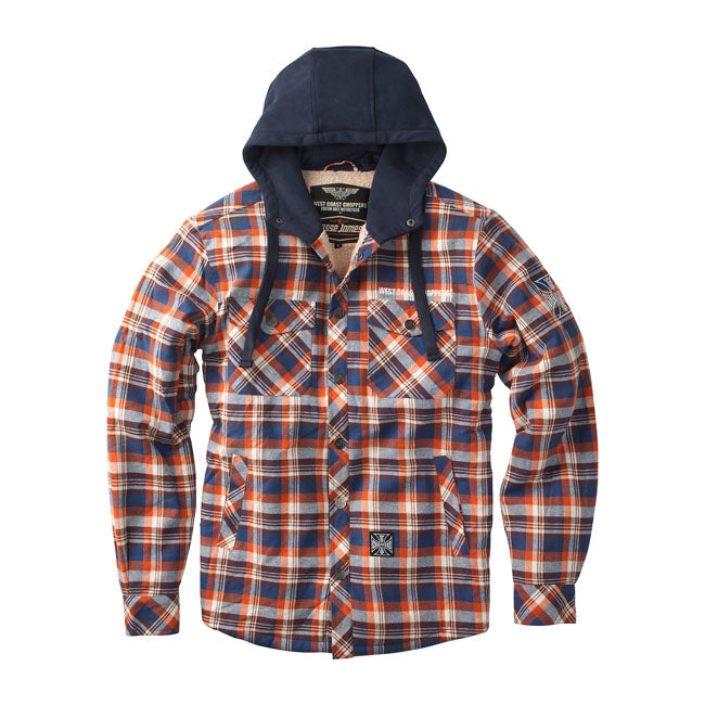 Sherpa Lined Flannel Jacket Brown / Orange