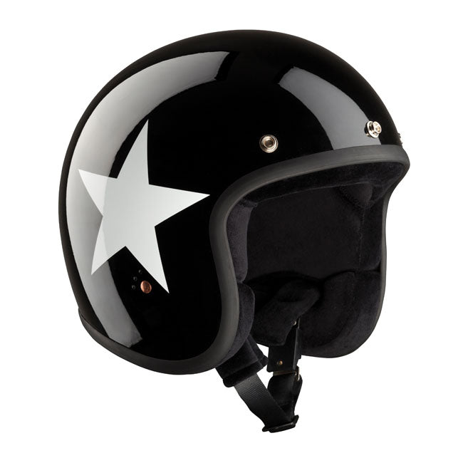 Jet Helmet Star Black / White