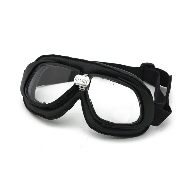 Classic Goggles Clear Lens / Replica Black Leather