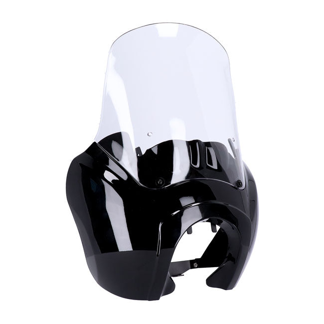 Headlamp Fairing Gloss Black Clear Windshield