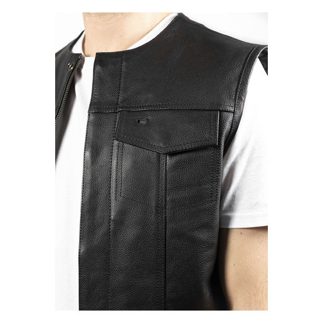 MC Outlaw Leather Vest Black