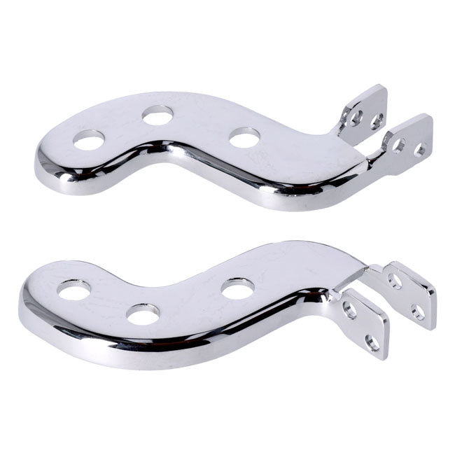 Footpeg Bracket Set Passenger Pegs Chrome