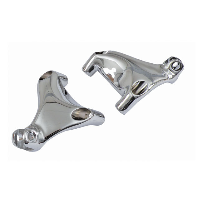 Passenger Footpeg Mount Bracket Set Chrome For 04-13 XL