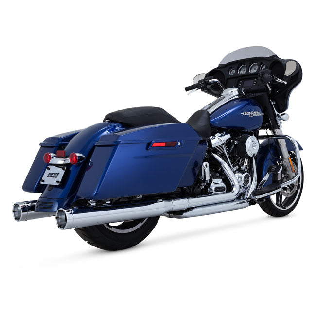 Monster Round Slip-On Mufflers Chrome For 17-20 Touring