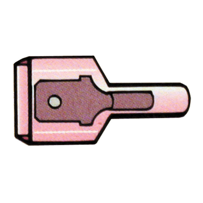 Connectors Slide-On Terminal Nylon Crimp Red - 1/4 Inch Male