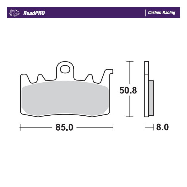 RoadPro Front Brake Pads Racing Series Carbon For Rear: 18-22 LiveWire