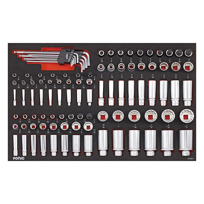 Socket & Bit Socket Set 100 Pieces - US/SAE Sizes