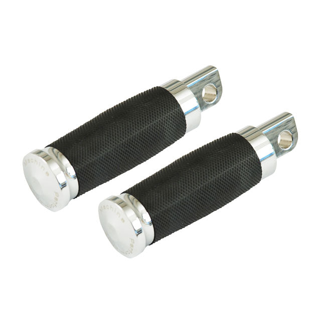 Contour Rubber Wrapped Foot Pegs Chrome