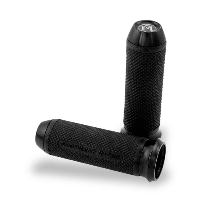 Elite Handlebar Grip Set Black For 74-21 H-D With Single Or Dual Throttle Cables