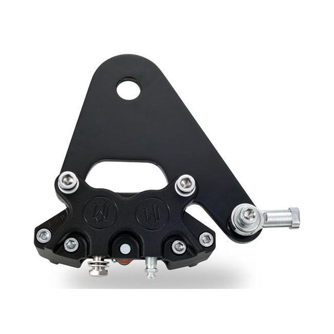 Rear 4-P Caliper Bracket Black - 11.5 Inch For Universal With 11.5" Rotor & 3/4" Axle