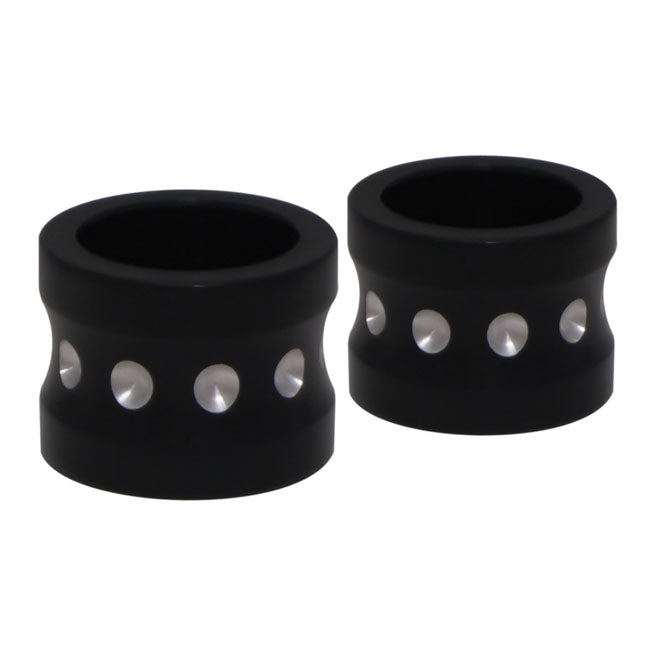 Aluminum Front Axle Spacer Set Black For 08-15 FLT / Touring