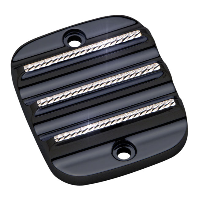 Handlebar Master Cylinder Cover Black Diamond For 96-05 Softail, Dyna