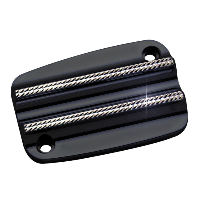 Handlebar Master Cylinder Cover Black Diamond For 08-13 Touring