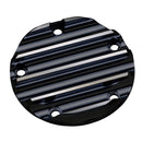 Point Cover Finned Black Contrast Cut For 99-17 Twin Cam