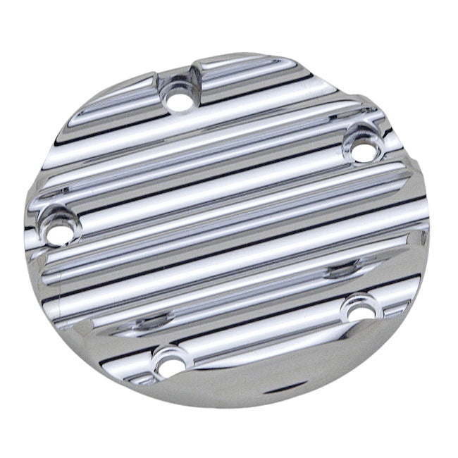 Point Cover Finned Chrome For 99-17 Twin Cam