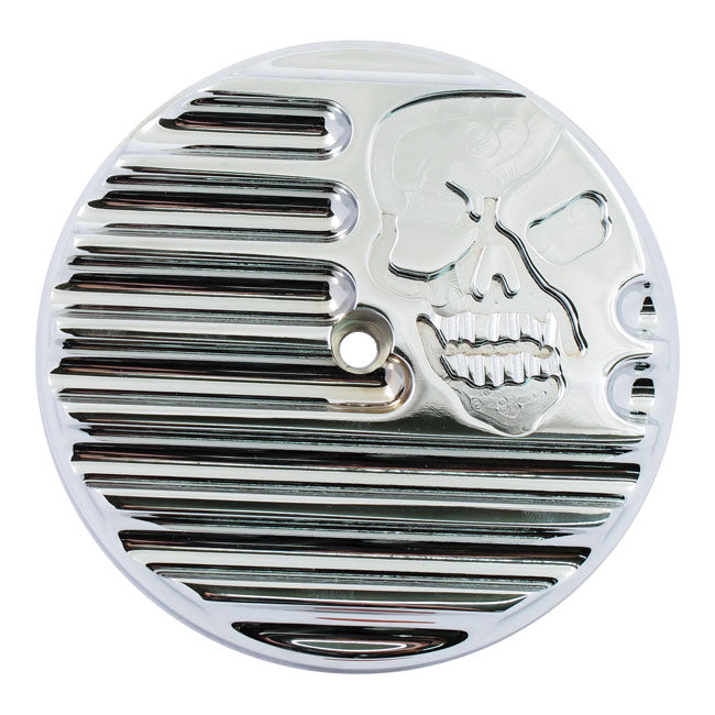 Finned Air Cleaner Skull Cover Insert Chrome