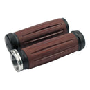 Bakelite Retro Handlebar Grip Set Black For 96-21 H-D With Single Or Dual Throttle Cables