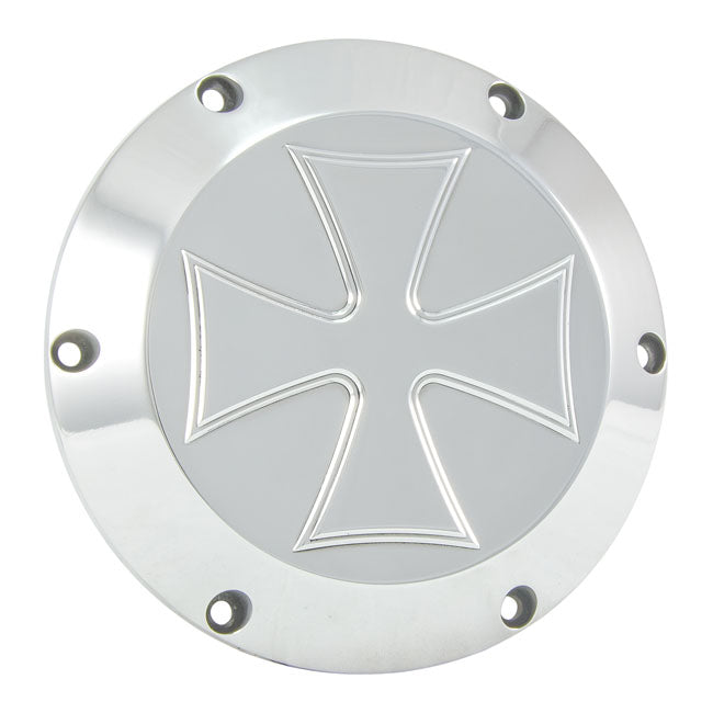 Maltese Cross Derby Cover Polished For 04-21 XL