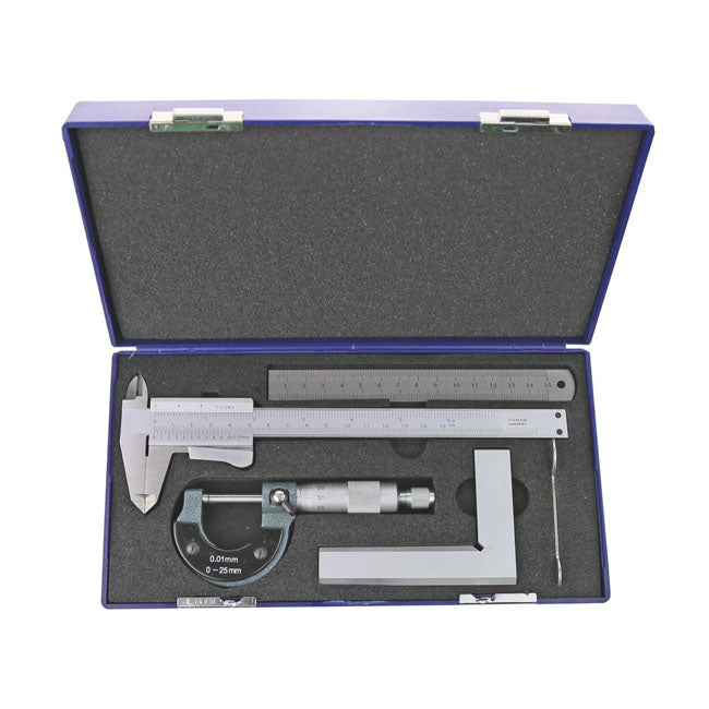 Measuring Tool Set With Auto-Lock Caliper 4-Piece