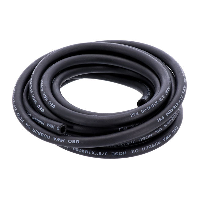 Black Neoprene Oil Line Hose - 3/8 Inch