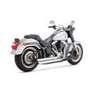 Bigshots Staggered 2-1/2 Inch PCX Exhaust Chrome For Softail: 86-17 Slim, Slim S, Fat Boy