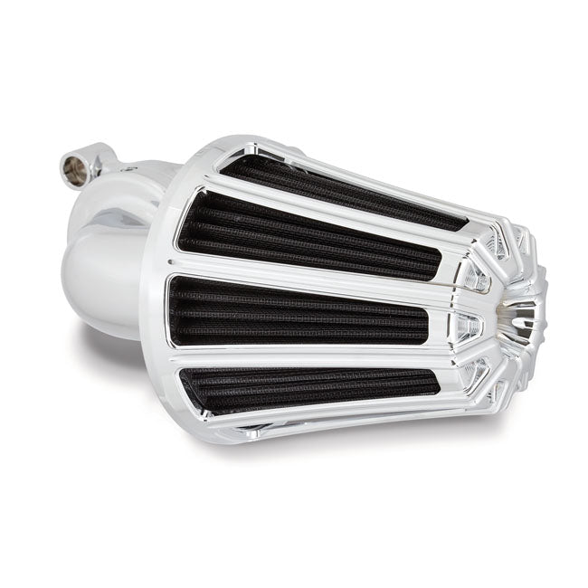 90 Degree Monster Sucker Air Cleaner 10-Gauge Chrome For 16-17 Softail