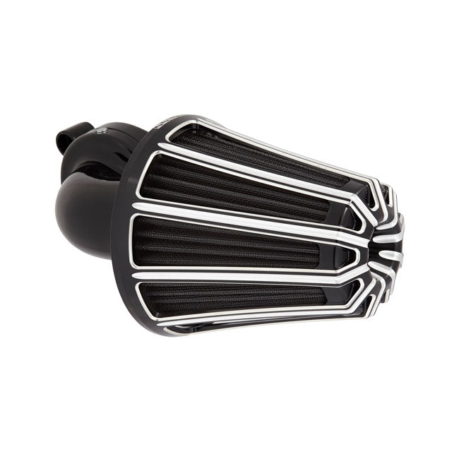 90 Degree Monster Sucker Air Cleaner 10-Gauge Black For 18-21 Softail