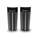 Fork Boots 10-Gauge +2". Black Contrast Machined For 14-21 Touring