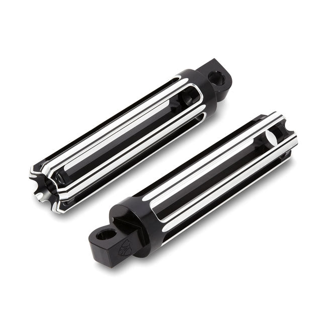 10-Gauge Footpegs Black For All Traditional H-D Male Mount