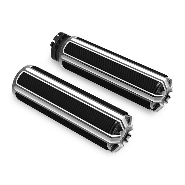 Fusion Billet 10-Gauge Grips Black For 74-21 H-D With Single Or Dual Throttle Cables (Excl. Street)