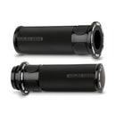 Fusion Billet Slot Track Grips Black For 74-21 H-D With Single Or Dual Throttle Cables (Excl. Street)