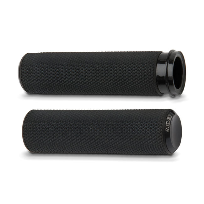 Knurled Fusion Grips Black For 74-20 H-D With Single Or Dual Throttle Cables (Excl. Street)