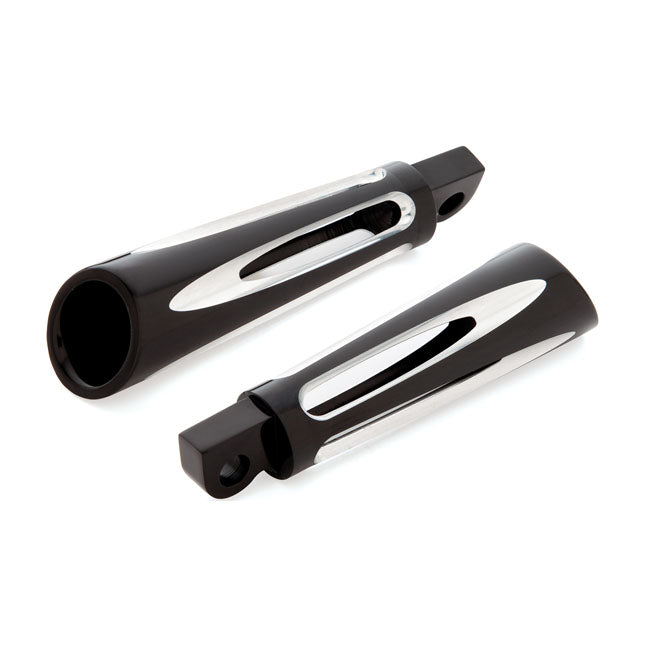 Deep Cut Male Footpegs Black