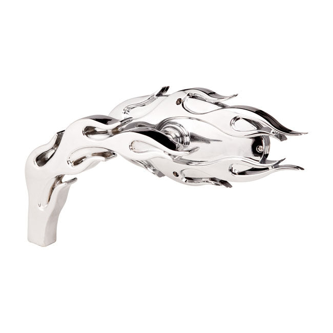 Flamed Chrome Left Side Mirror Chrome