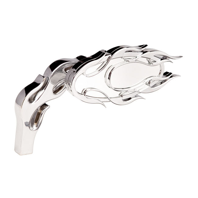 Flamed Chrome Right Side Mirror Chrome