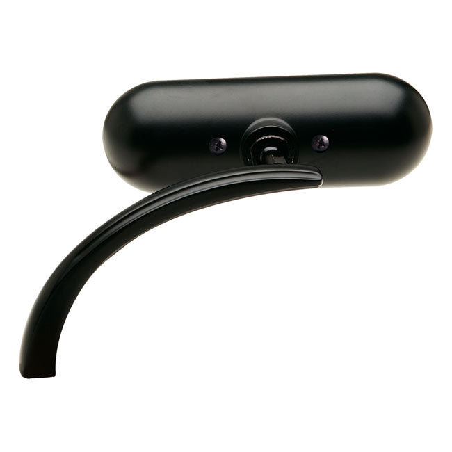 Mini Oval Left Side Mirror Black