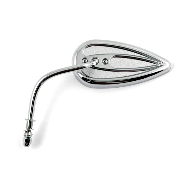 Die-Cast Chrome Teardrop Left Side Mirror