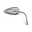 Die-Cast Chrome Teardrop Right Side Mirror