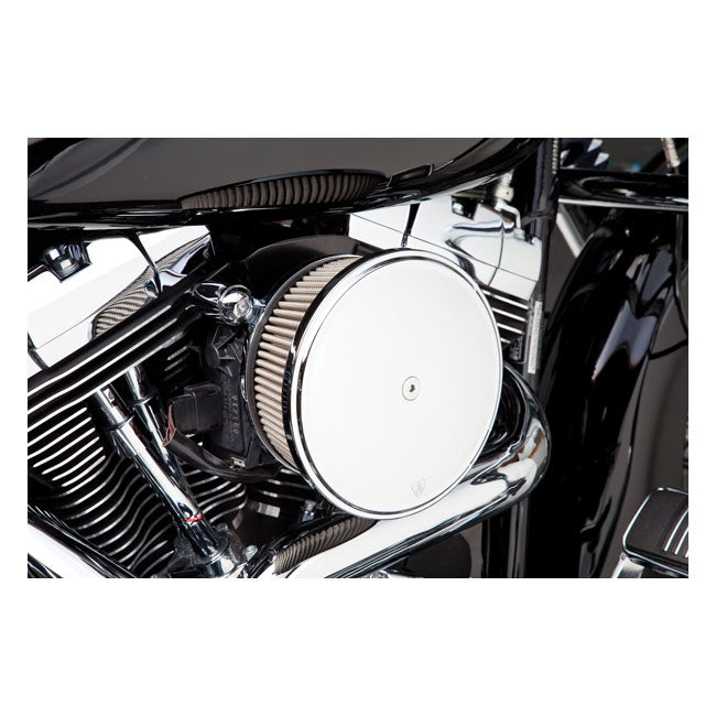 Stage 2 Big Sucker Air Cleaner Kit Steel Cover Chrome For 93-99 Evo B.T. With CV Carb (NU)