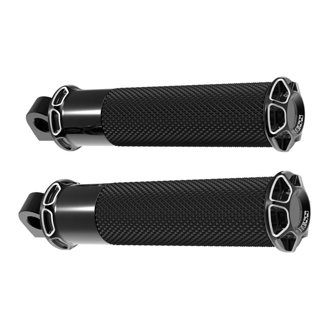 Beveled Fusion Footpegs Black