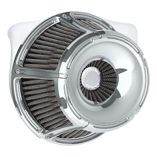 Inverted Air Cleaner Kit 'Slot Track' Chrome For 91-21 XL (Excl. XR1200)