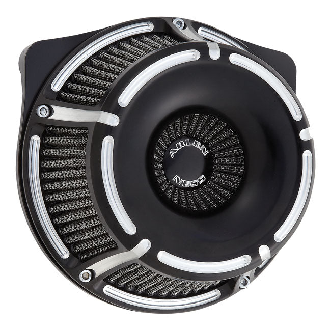 Inverted Air Cleaner Kit 'Slot Track' Black CC For 16-17 Softail