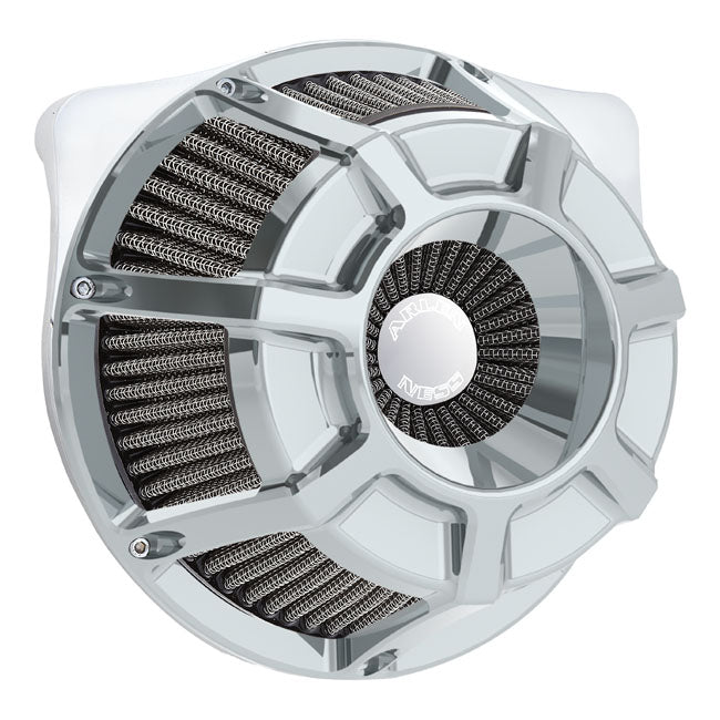 Inverted Air Cleaner Kit 'Beveled' Chrome For CV Carb: 93-06 All B.T.
